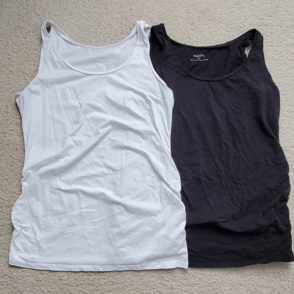 2 maternity sleeveless tank tops